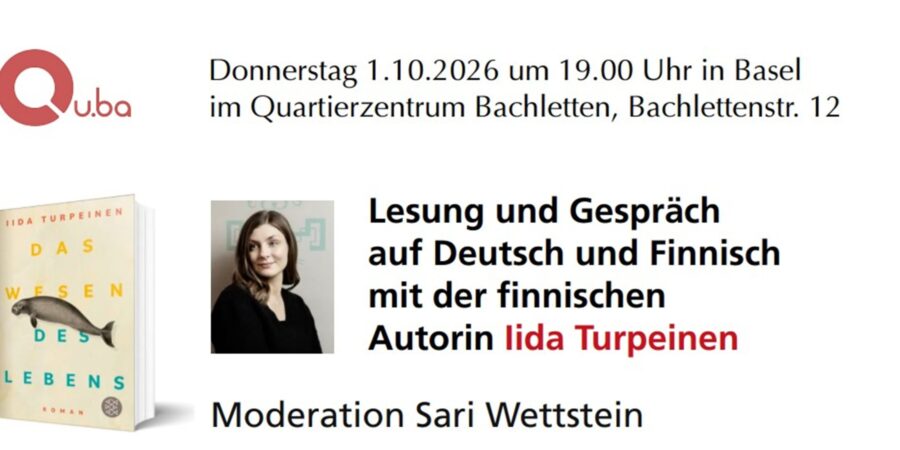 Lesung & Gespräch auf DE & FI mit der finnischen Autorin Iida Turpeinen
