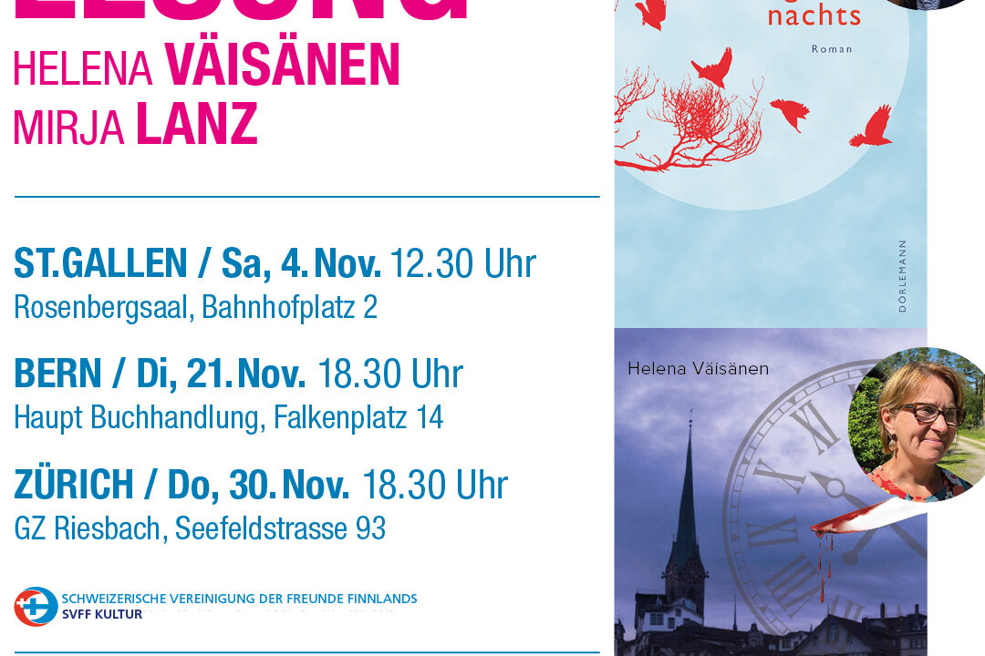 DOPPEL-LESUNG in St. Gallen, Bern und Zürich im November